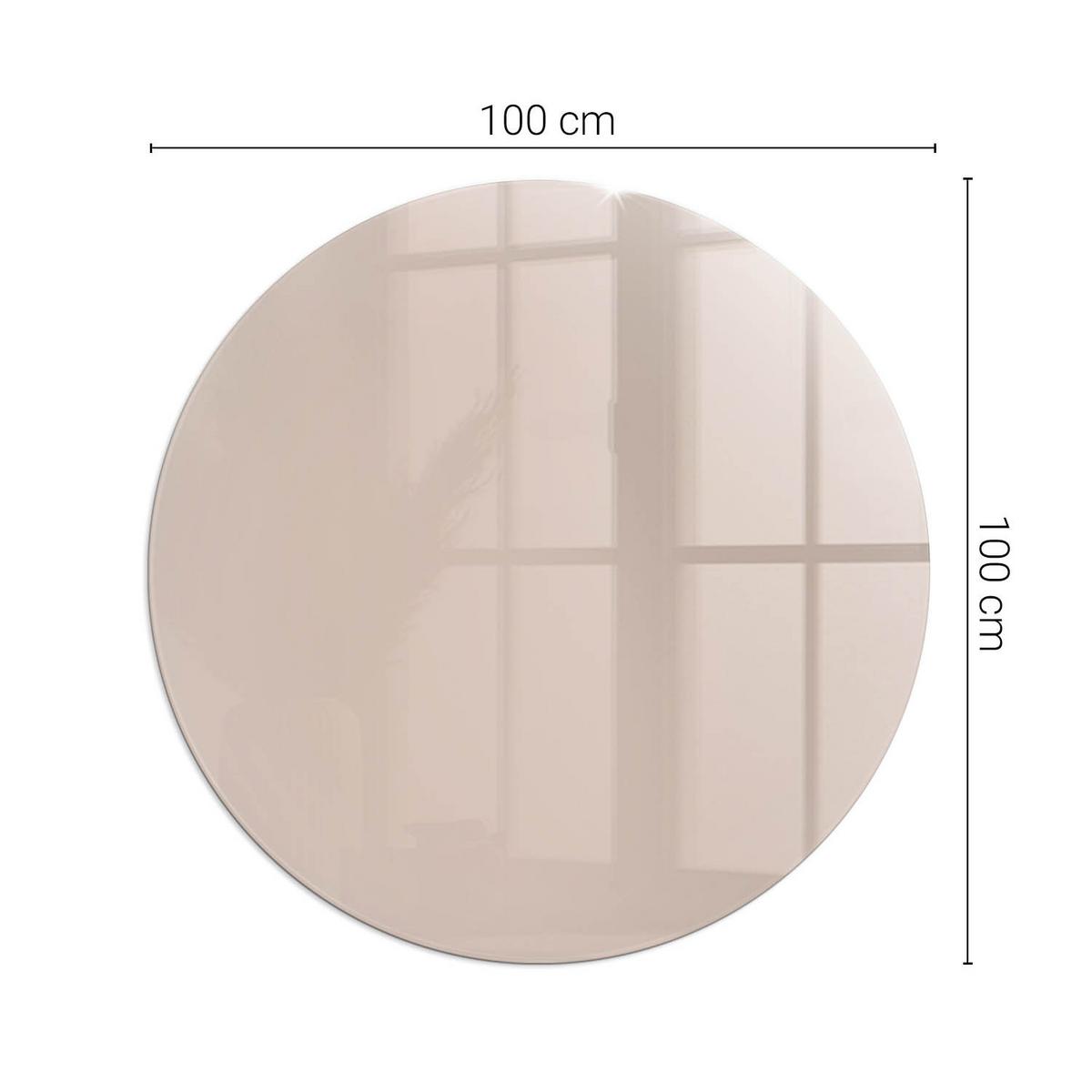 GLASPLATTE für Kamin Ø 100 cm - Orange, Glas (100/100/0.4cm) - TULUP