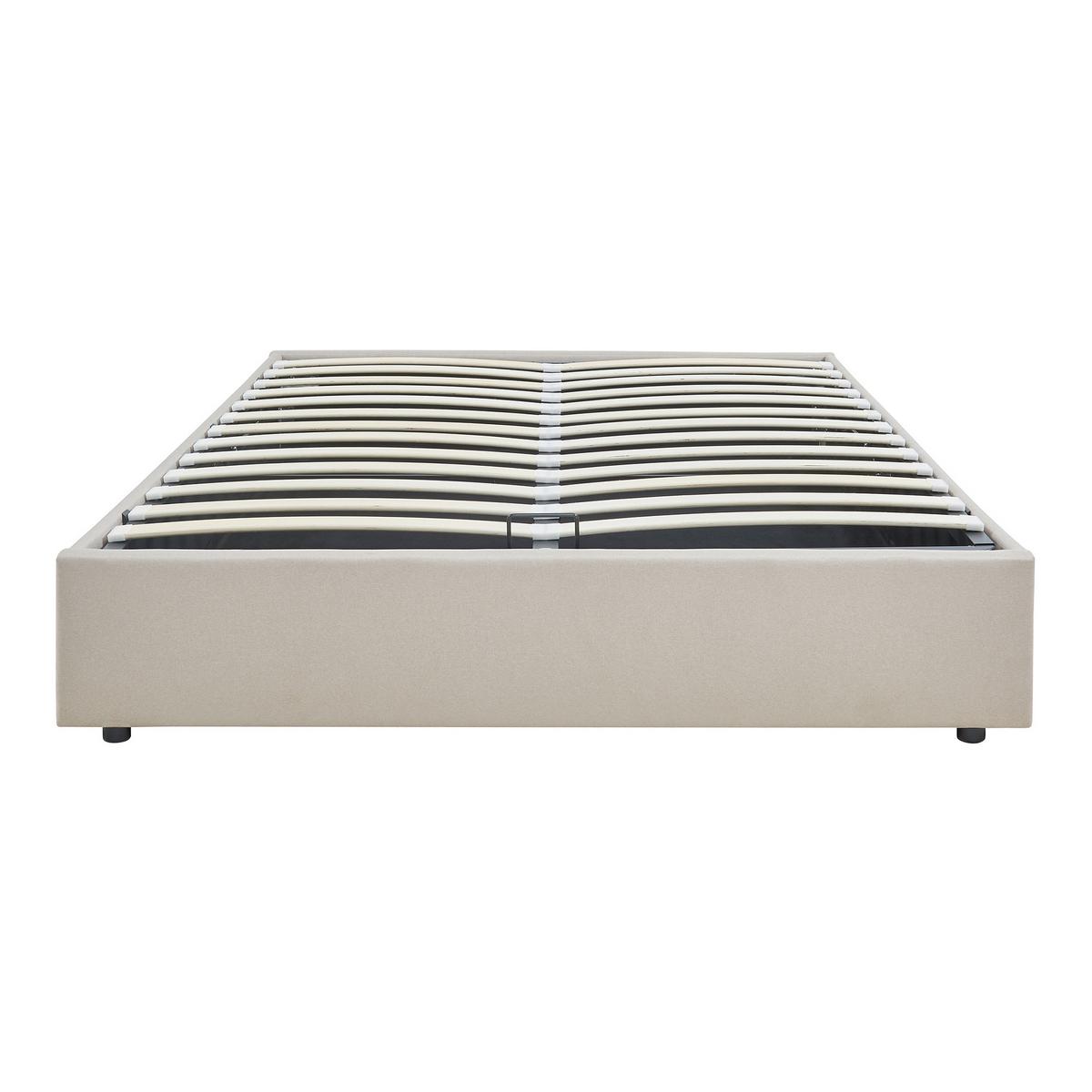 POLSTERBETT Nola - Beige, Holzwerkstoff/Kunststoff (140/200cm) - [en.casa]