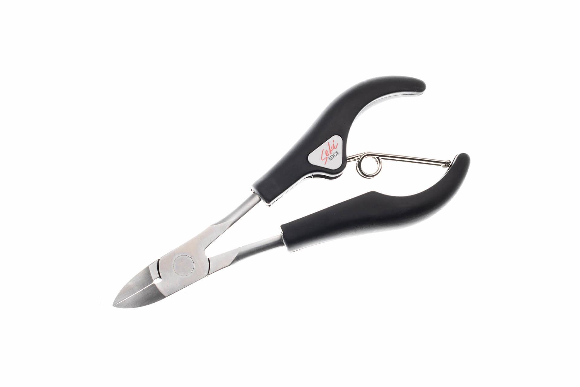 NAGELZANGE EDELSTAHL SS-204, 12 cm - Silberfarben/Schwarz, Metall (4.9/1.2/12cm) - Seki EDGE