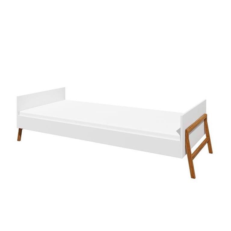 BETT 90/200 Weiß - Weiß, Holzwerkstoff (90/200cm) - Petits-meubles