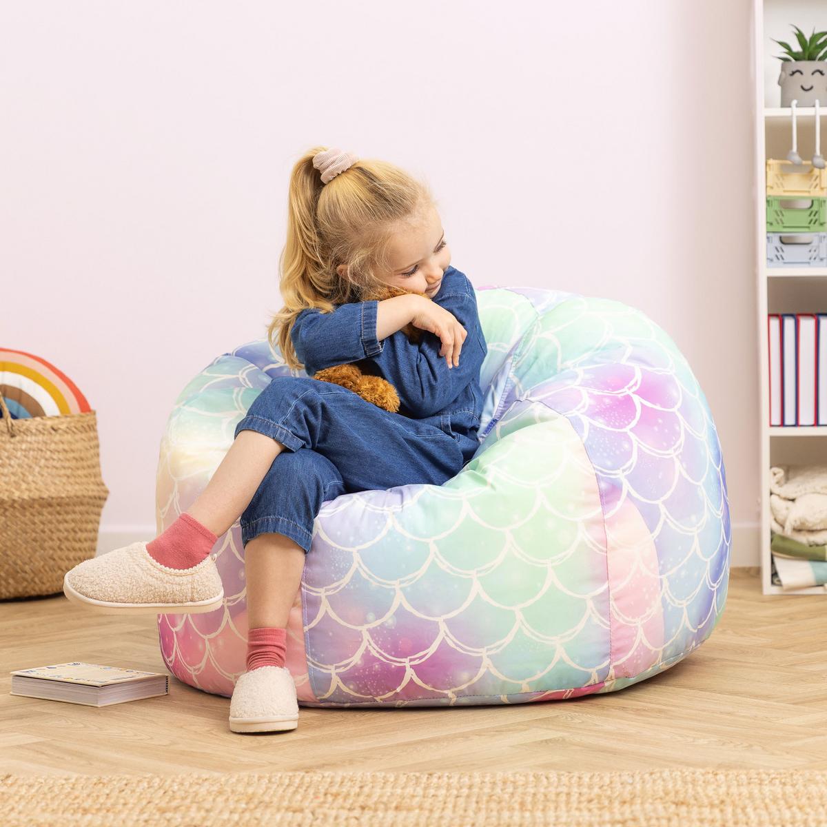 KINDERSITZSACK Kingston Meerjungfrau - Pink/Multicolor, Textil (80/45/80cm) - icon