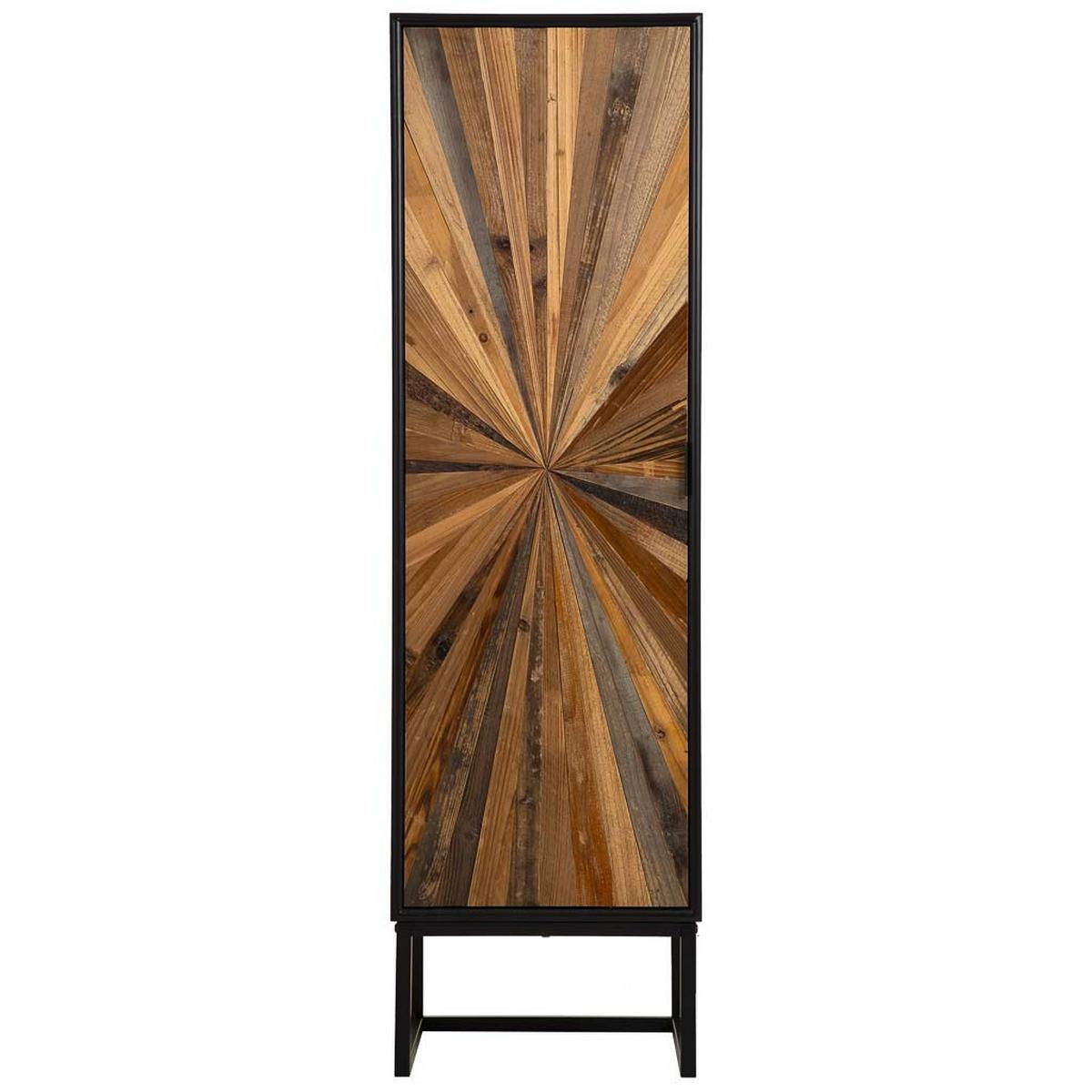 SCHRANK aus Holz, schwarz, 41x37x140cm - Schwarz, Holzwerkstoff (40.5/139.5/37cm) - Wanderlust