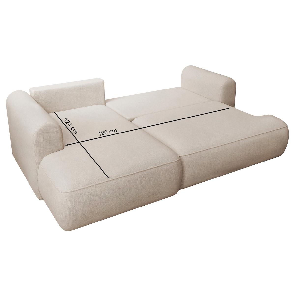 ECKSOFA Ovo Mini Hellgrau links - Hellgrau/Schwarz, Kunststoff/Textil (238/156cm) - Selsey