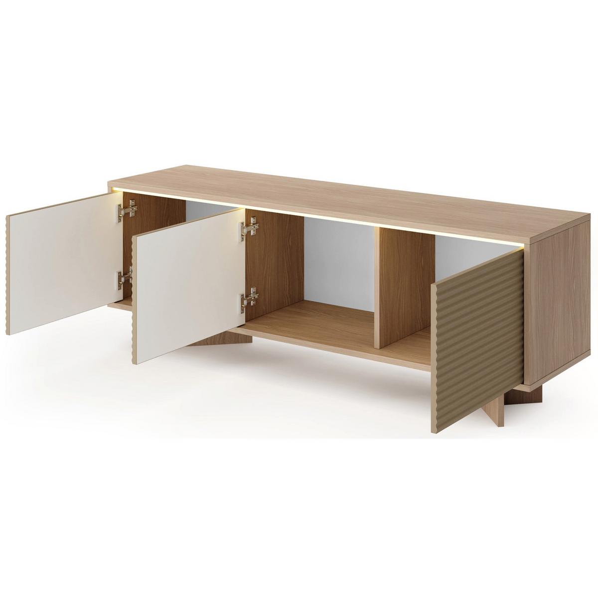 TV-LOWBOARD Semi 153 cm - Beige, Holzwerkstoff (153.9/54.4/40cm) - Selsey