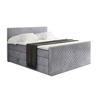BOXSPRINGBETT mit Matratze und Lattenrost - VEXA-Z KING-120x200 - Grau Monolith - Grau, Holzwerkstoff (120/200cm) - ALTDECOR