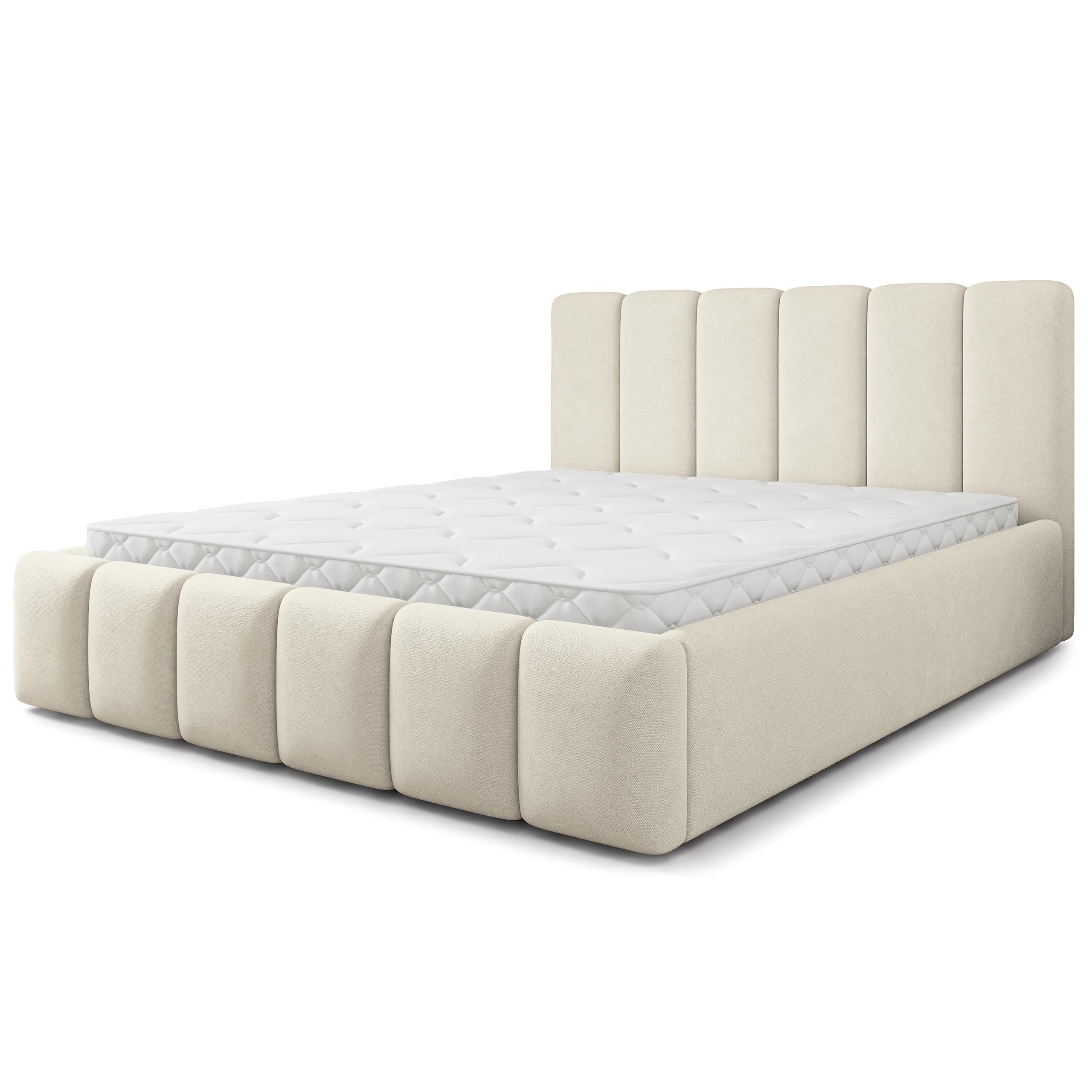 POLSTERBETT ATTORA SR 140x200 cm mit Bettkästen - Creme - Creme, Holz (140/200cm) - MASSENO