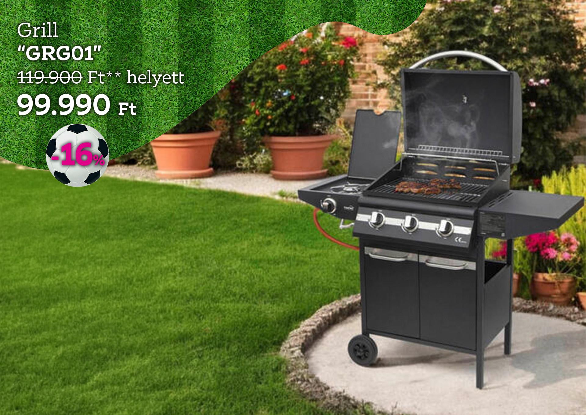 Grill GRG01 119900 Forint helyett 99990 Forint, kedvezmény mértéke 16%