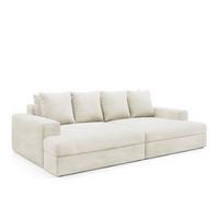 SOFA Paola 3 Sitzplätze Gebrochenes Weiß - Weiß, Holz (272/86/167cm) - Petits-meubles