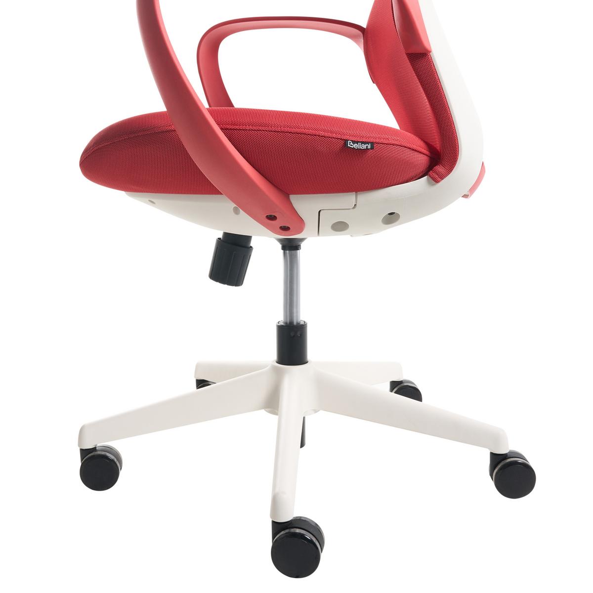 BÜROSTUHL Rot Foama - Rot/Schwarz, Textil (70/94/70cm) - Beliani