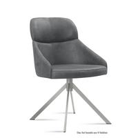 ESSZIMMERSTUHL (8er-Set) Dounia 52x82x63 Edelstahl/Grau - Edelstahlfarben/Grau, Kunststoff (63/82/52cm) - 58aufmkessel