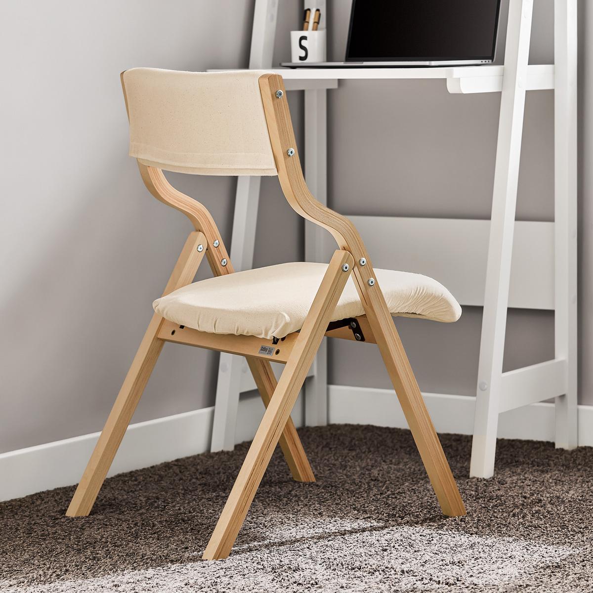 KLAPPSTÜHLEN 2 er set, Weiß 48x80x54cm - Weiß, Holz/Holzwerkstoff (54/80/48cm) - SoBuy
