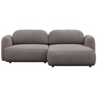 ECKSOFA Tvoya Graubraun Bouclé - Graubraun/Schwarz, Kunststoff/Textil (175/267cm) - Selsey