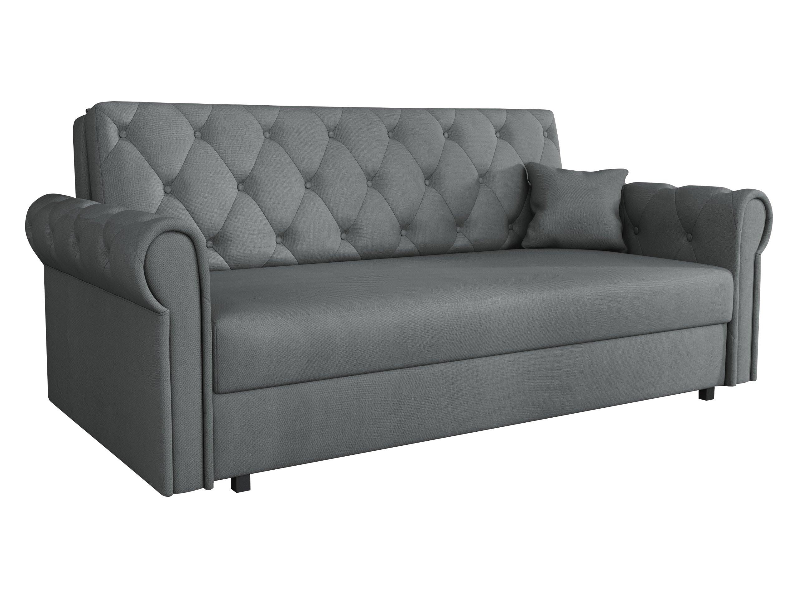 SCHLAFSOFA Viva Roma IV - Graphitfarben/Schwarz, Holz/Textil (188/85/98cm) - MIRJAN24