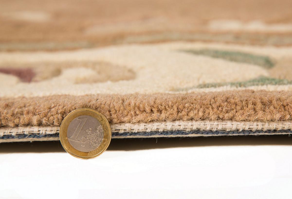 WOLLTEPPICH BEAULY, klassisch, Braun-Beige, 120 x 180 cm - Braun, Textil (120/180cm) - KADIMA DESIGN