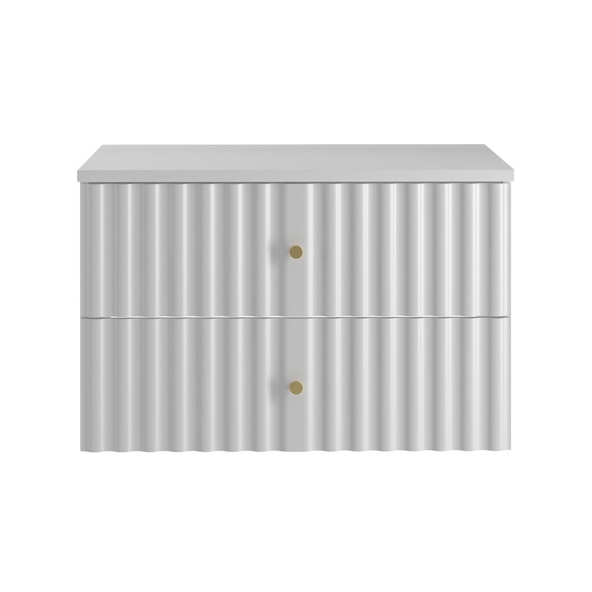WASCHTISCHUNTERSCHRANK 80.6cm Izae Weiß - Weiß, Holzwerkstoff (80.6/52.2/46.5cm) - Petits-meubles