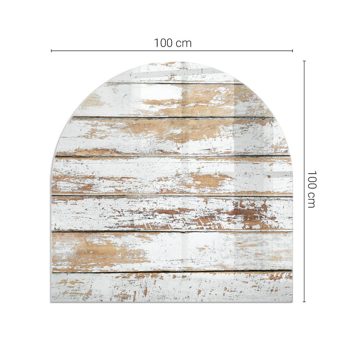 GLASPLATTE für Kamin 100x100 cm - Weiß, Glas (100/100/0.4cm) - TULUP