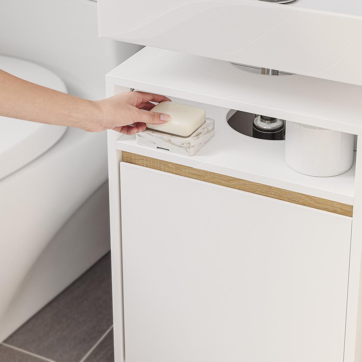 UNTERSCHRANK für Waschbecken BZR222-W - Ahornfarben, Fell (40/60/36cm) - SoBuy