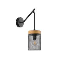 WANDLEUCHTE Nyth 15.5/10/33 cm - Schwarz, Holz/Metall (10/33/15.5cm) - ZMH