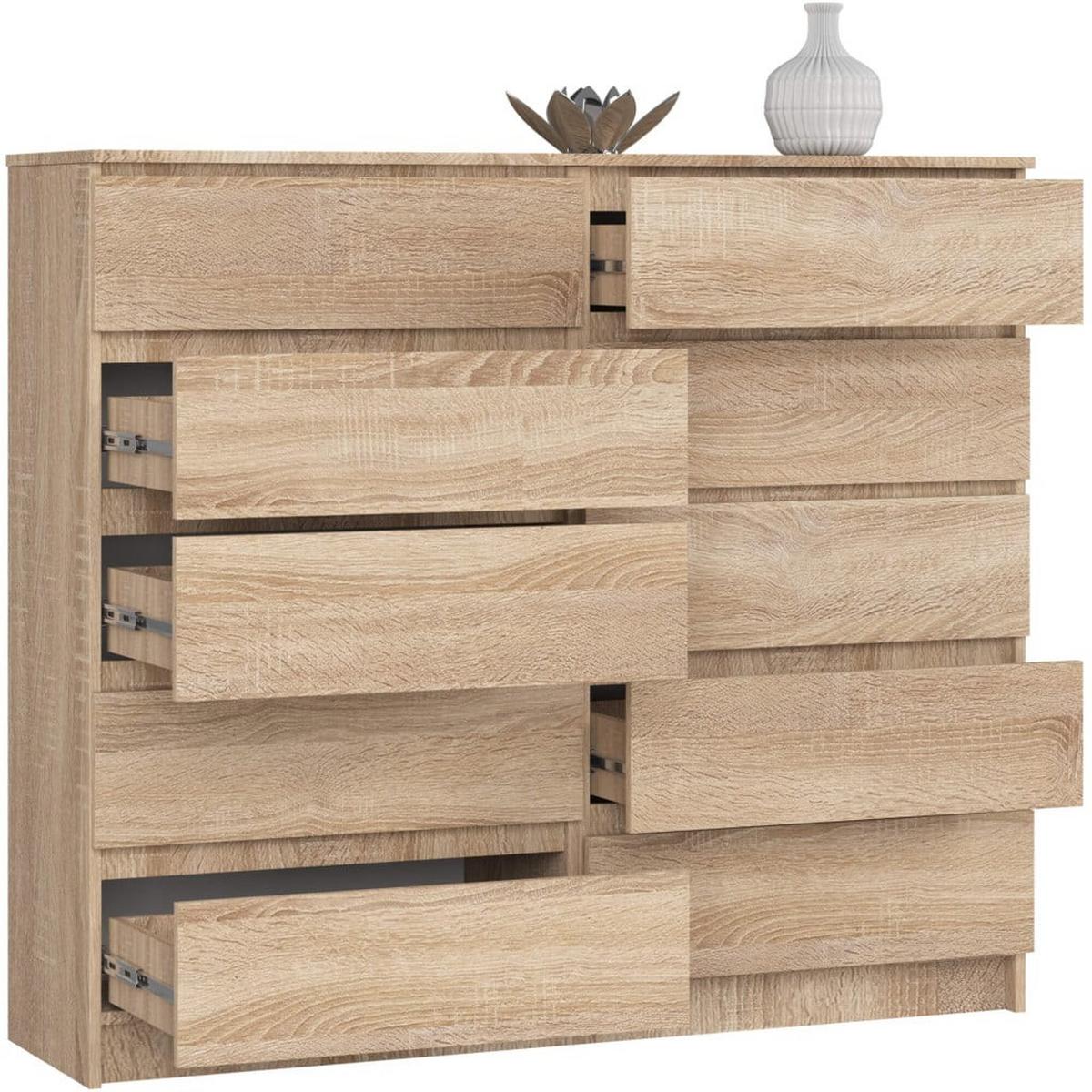 KOMMODE Eiche Sonoma 121/138/40 - Sonoma Eiche, Holzwerkstoff (138/121/40cm) - RAUMHIRSCH FURNITURE