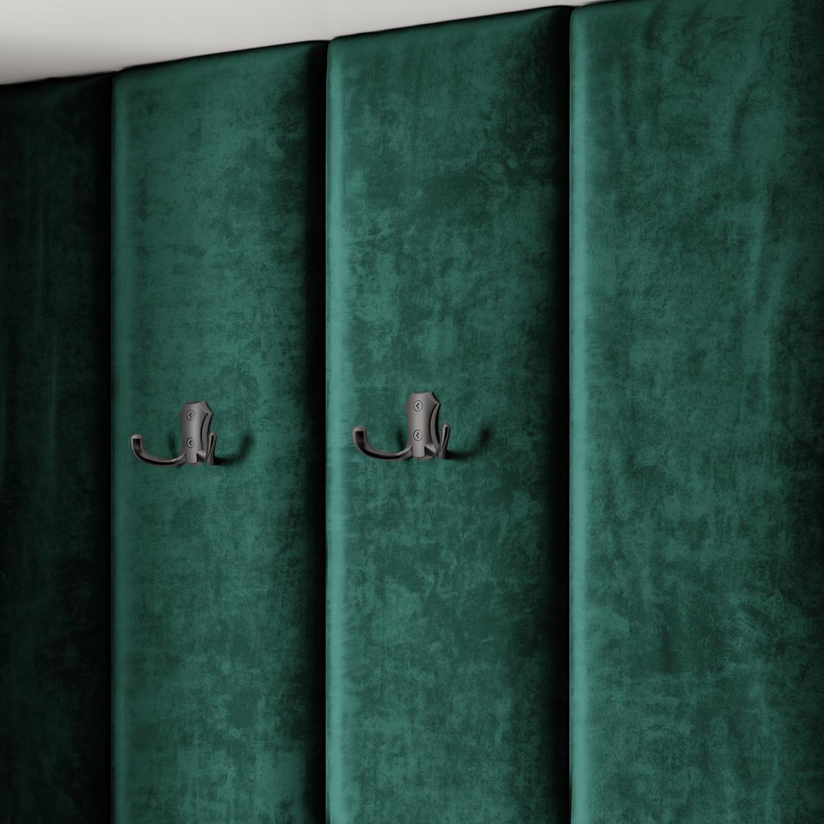 GARDEROBENSCHRANK REMA 120/240/60 cm Modern Garderobe-Set Eiche Wotan - Eiche Wotan/Schwarz, Holzwerkstoff (120/240/60cm) - MASSENO