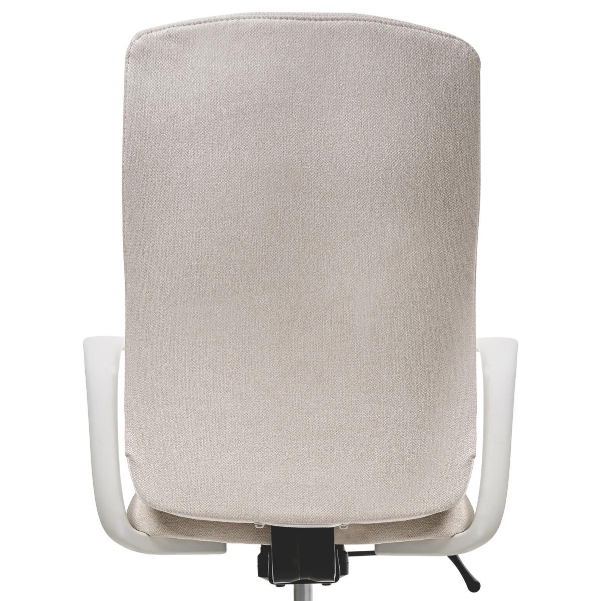 BÜROSTUHL Beige Captain - Beige/Weiß, Textil (62/100/58cm) - Beliani
