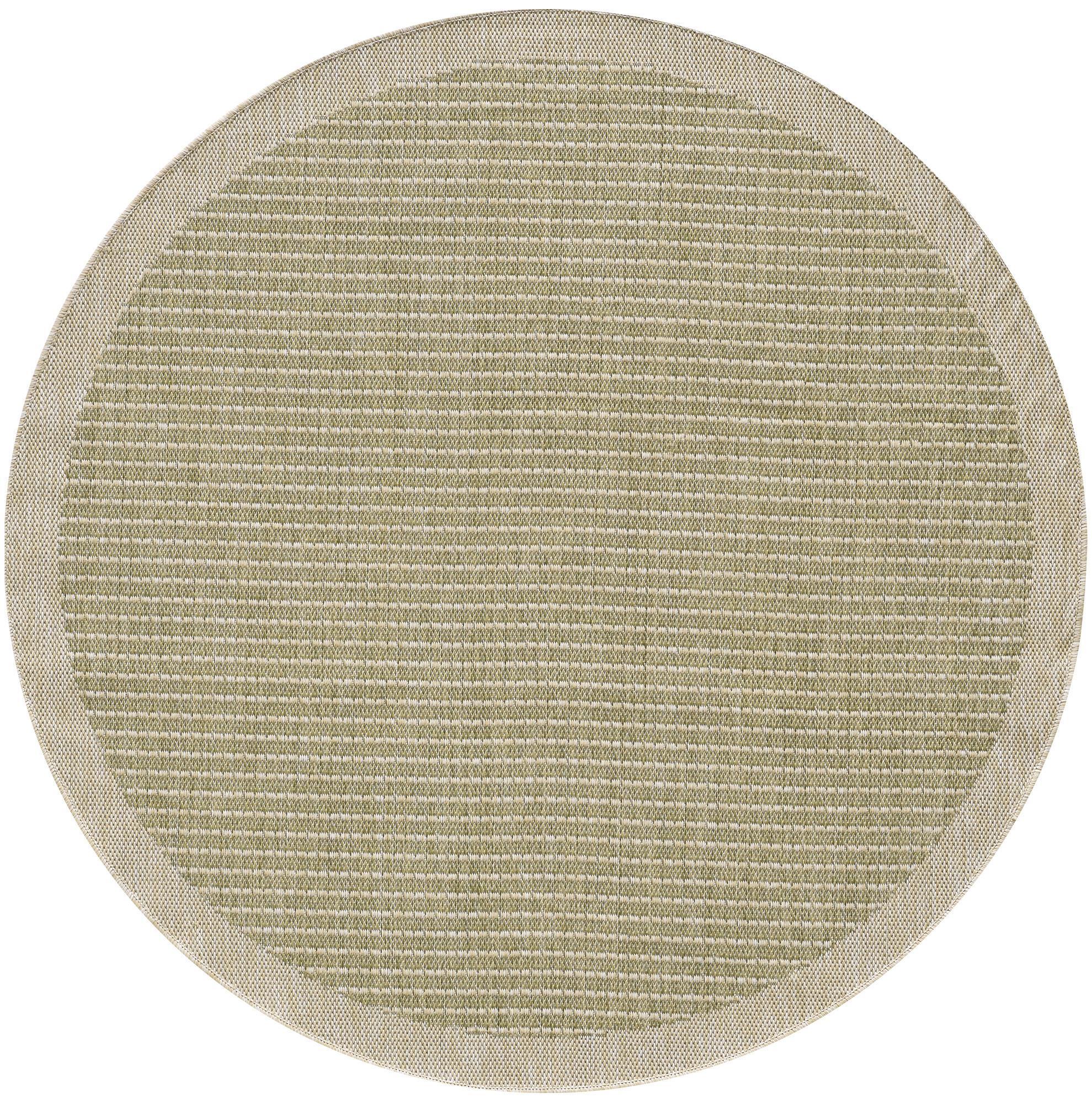 TEPPICH Outdoor DAFNE in Grün, einfarbig, Ø 120 cm - Grün, Textil (120/120cm) - KADIMA DESIGN