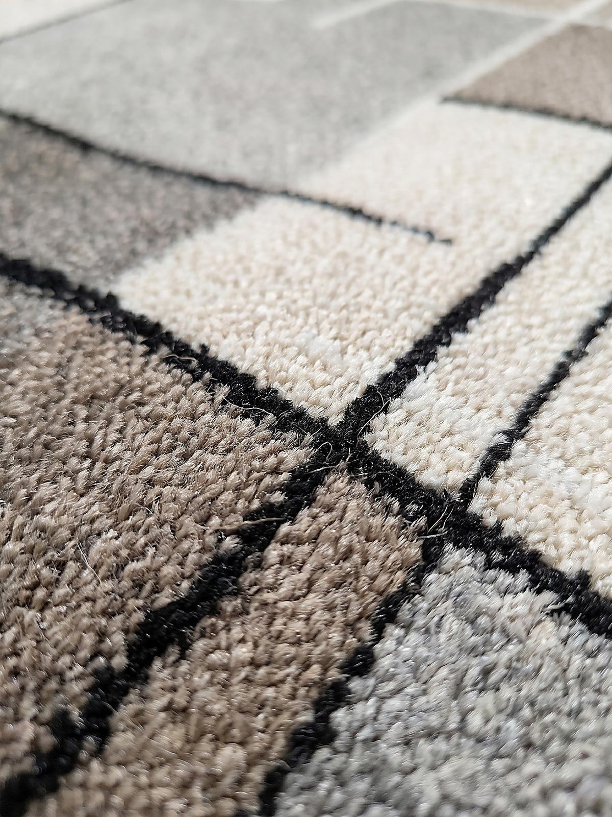 TEPPICH Niederflor Patchwork THUR Polypropylen Grau 80 x 140 cm - Beige, Textil (80/140cm) - KADIMA DESIGN