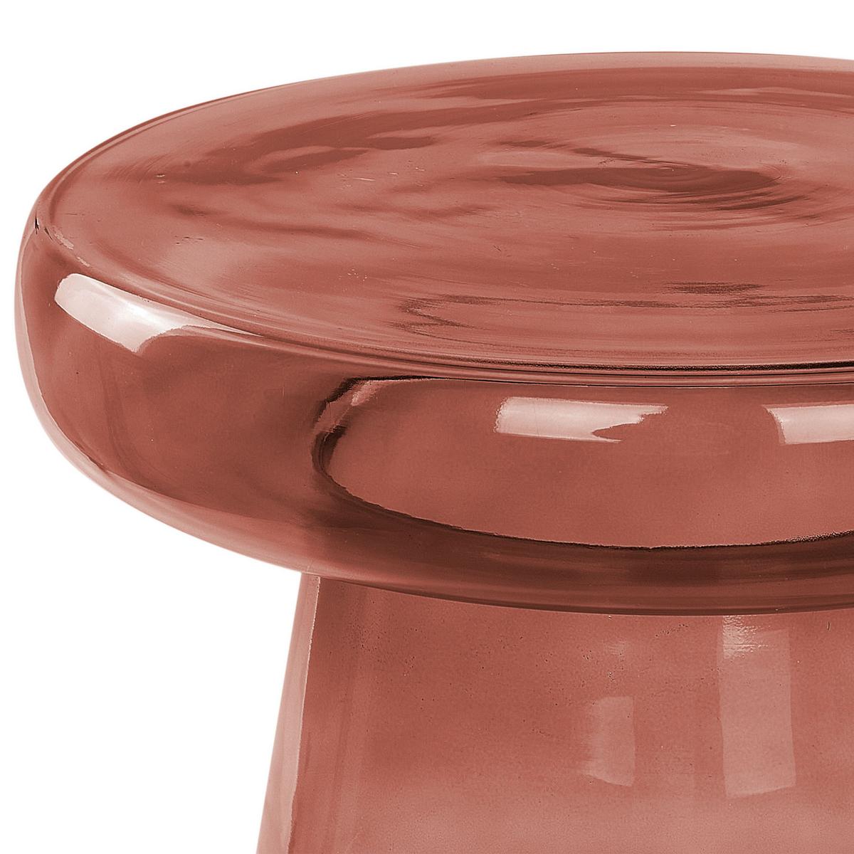 BEISTELLTISCH 2er-Set Rot Laguna/Caldera - Rot, Glas (39/39/43cm) - Beliani