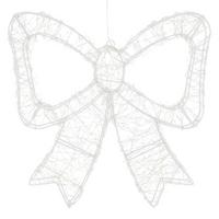 LED SCHLEIFE mit Timer 720 LED Warmweiß Weihnachtsdeko 46 cm Innen/Aussen - Weiß, Kunststoff (48/46/6cm) - ECD-Germany
