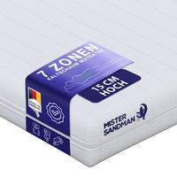 WENDEMATRATZE H2 H3 90x200 cm – 7 Zonen Matratze ca. 15 cm – ergonomische Kaltschaummatratze mit waschbarem Bezug - Weiß, Textil (90/200cm) - Mister Sandman