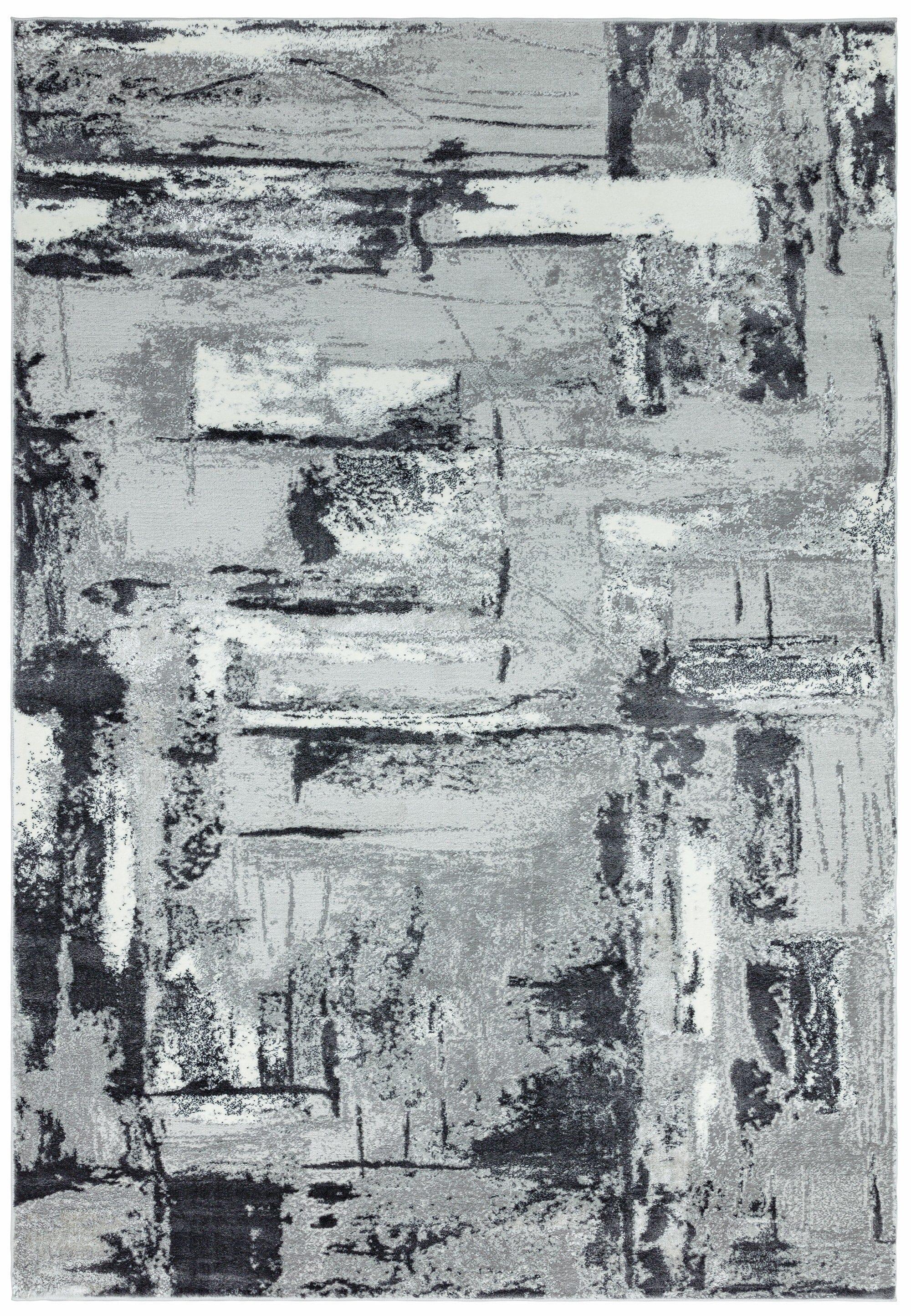 TEPPICH PARMA-Felino, abstrakt, Silbergrau, 160 x 230 cm - Grau, Textil (230/160cm) - KADIMA DESIGN