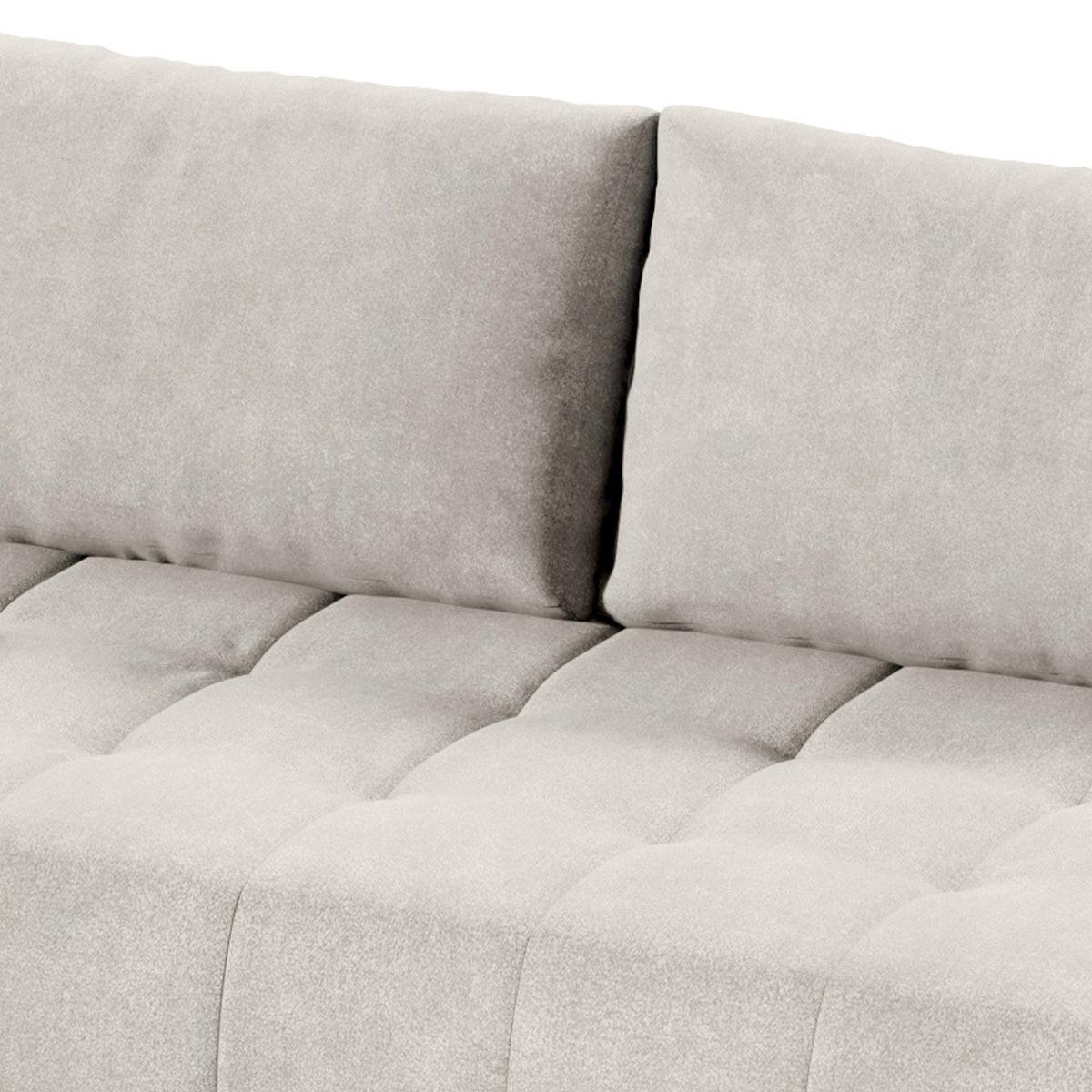 ECKSOFA Jonas 4 Sitzplätze Cremeweiß - Grün, Holzwerkstoff (265/185cm) - Petits-meubles