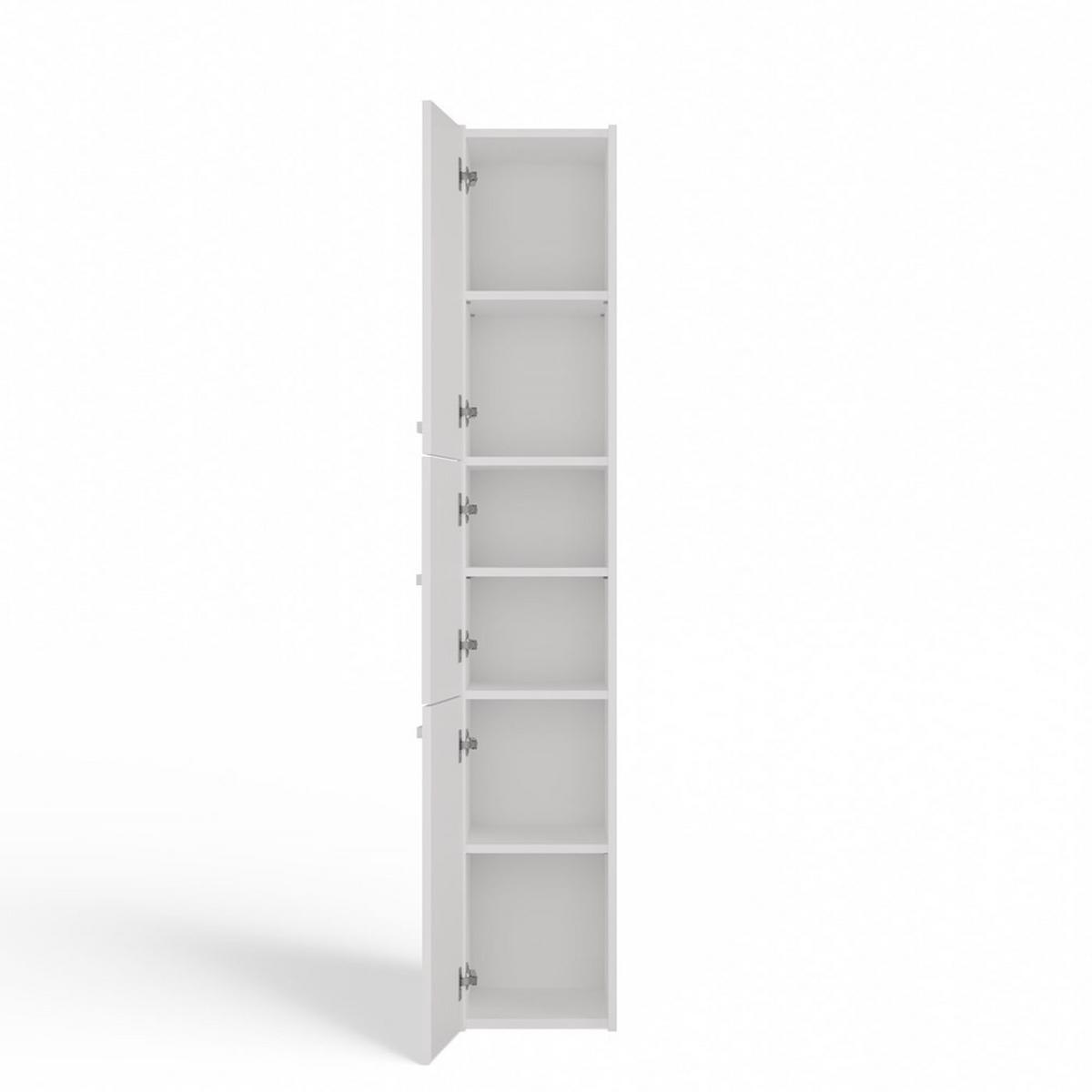BADEZIMMERSCHRANK Weiß 30/170/30 - Weiß, Holzwerkstoff (30/170/30cm) - RAUMHIRSCH FURNITURE