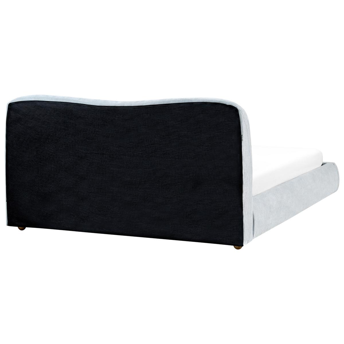 BETT mit Stauraum 180/200 cm Blau Blagnac - Hellblau, Textil (180/200cm) - Beliani