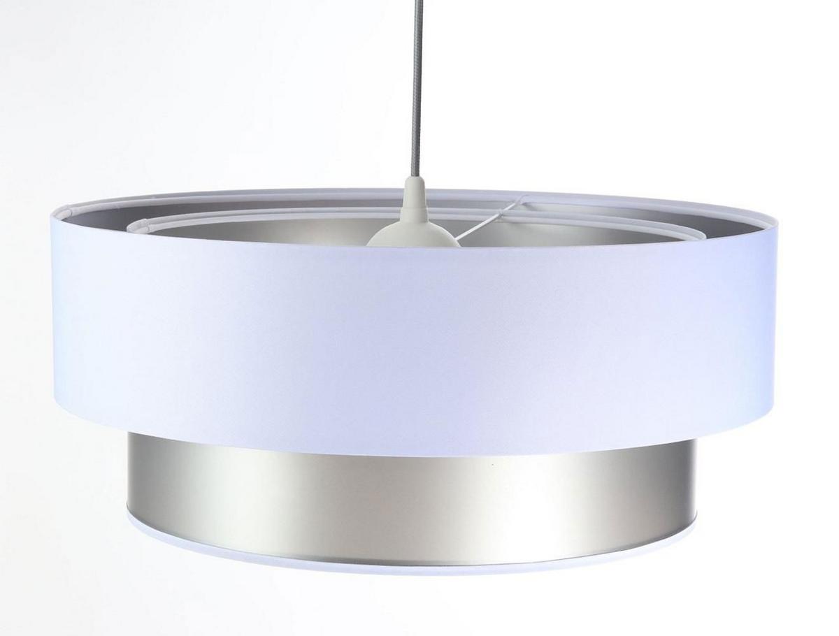 HÄNGELEUCHTE Silber 60/20 cm - Silberfarben/Weiß, Kunststoff (60/1/20cm) - ONZENO