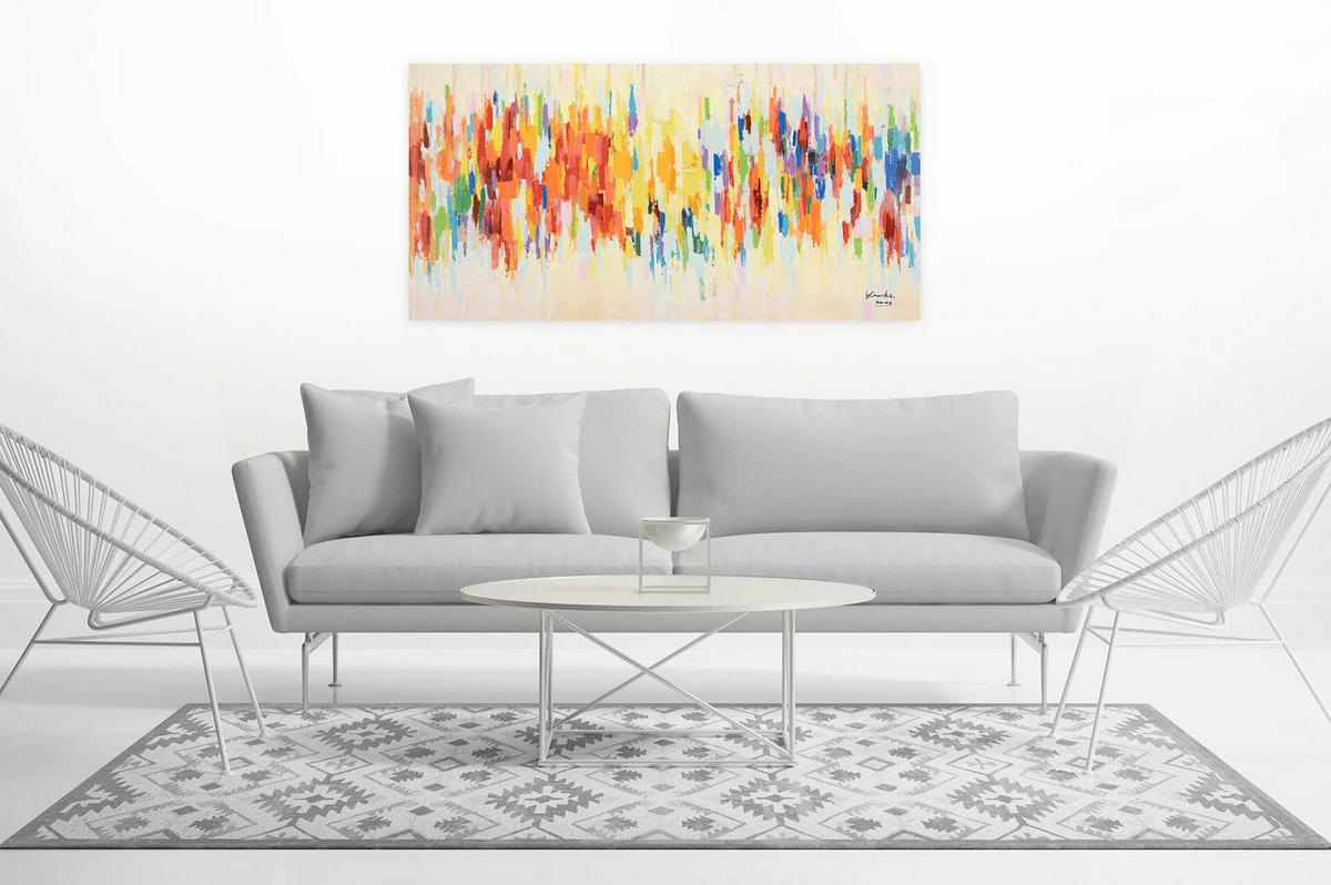 ÖLGEMÄLDE 120/60 cm - Multicolor, Holz/Textil (120/60cm) - KUNSTLOFT