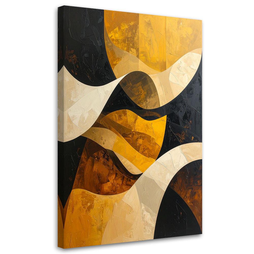 LEINWANDBILD 3D und geometrisch 40x60cm - Gelb, Textil (40/60cm) - Feeby