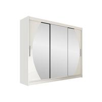 KLEIDERSCHRANK Aston V - Silberfarben/Weiß, Holzwerkstoff/Kunststoff (250/215/58cm) - MIRJAN24
