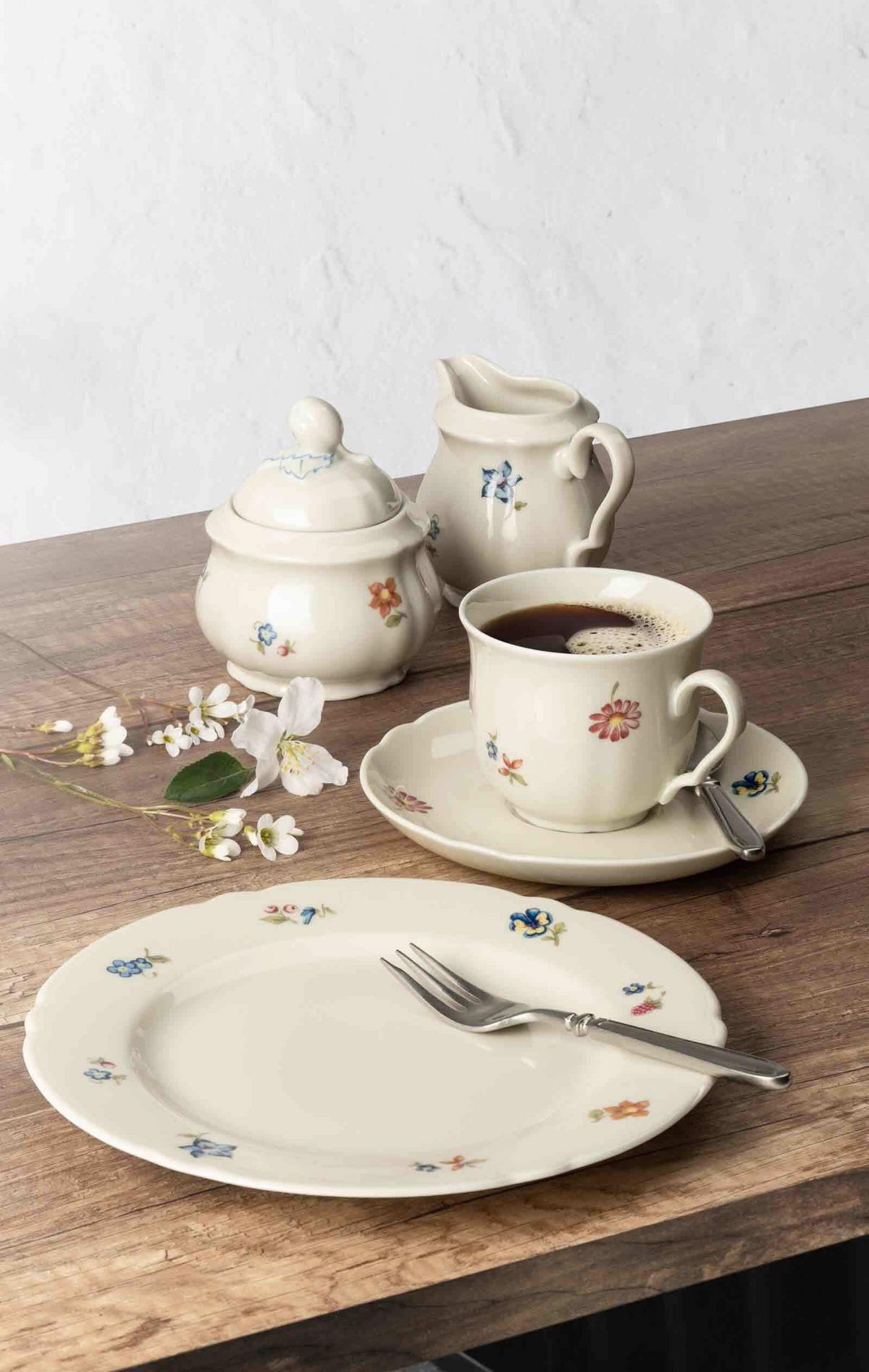 KAFFEESERVICE Marieluise Elfenbein Blütenmeer bunt 20-tlg. - Multicolor, Keramik (20.6/28.4/20.6cm) - Seltmann Weiden