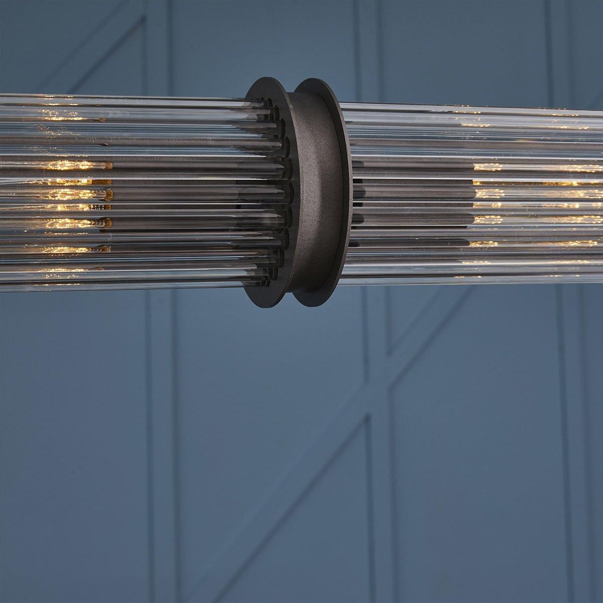DOPPELGLAS Metall Grau Pendelleuchte - Grau, Glas (20/120/120cm) - Signature