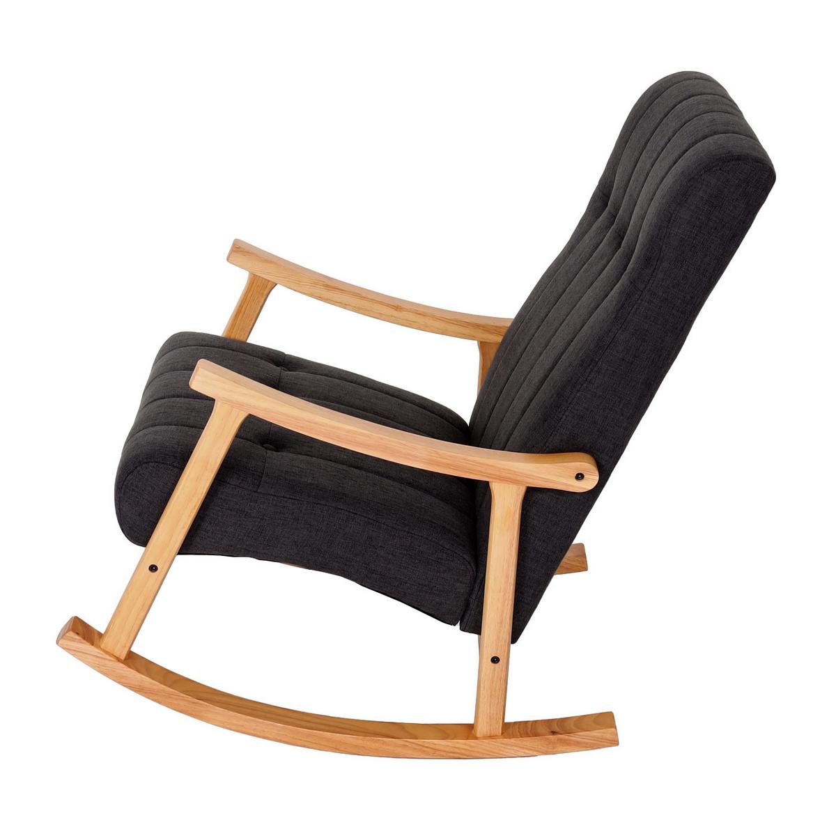 SCHAUKELSTUHL Grau - Dunkelgrau/Grau, Holz (62/97/82cm) - MCW