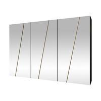 DREHTÜRENSCHRANK Zen 6L 300 cm - Goldfarben/Schwarz, Holzwerkstoff/Kunststoff (300/202/50cm) - MIRJAN24