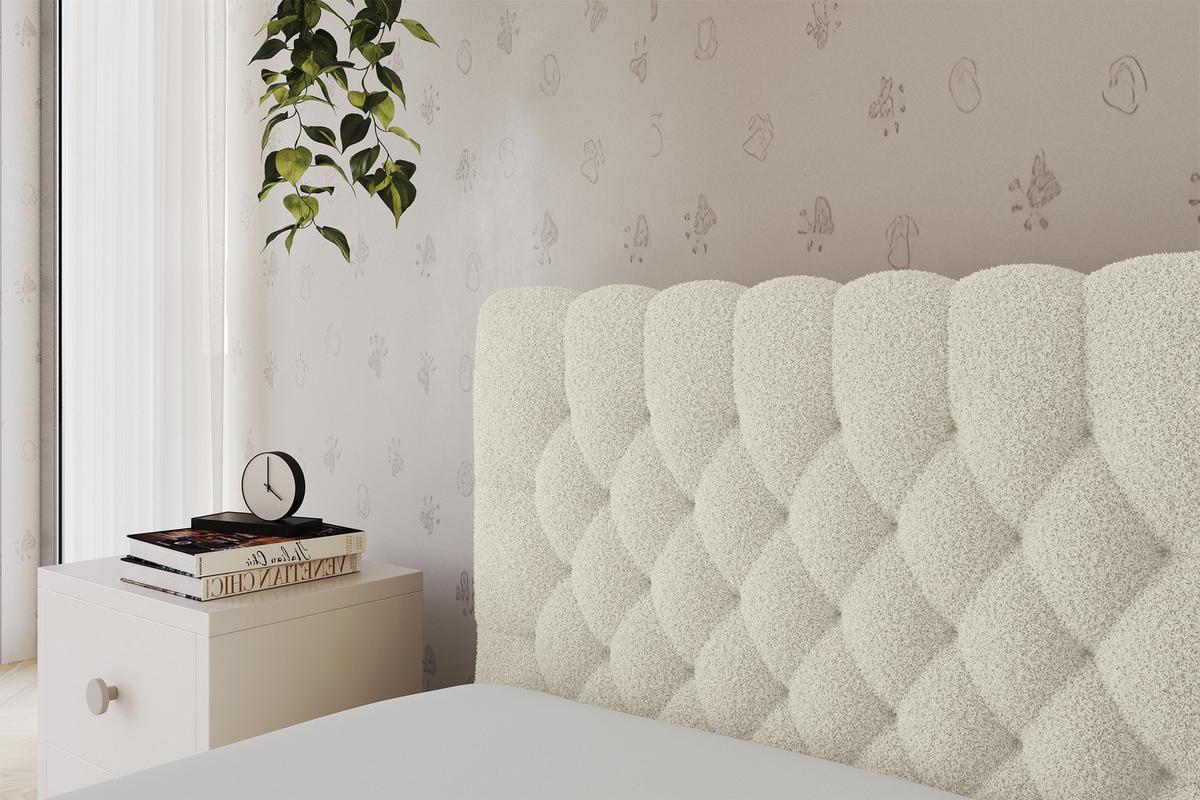 EINZELLBETT Jugendbett mit Bettkasten, Rechts - MULY 100x200 Beige - Perlmutt, Holzwerkstoff/Textil (100/200cm) - ALTDECOR