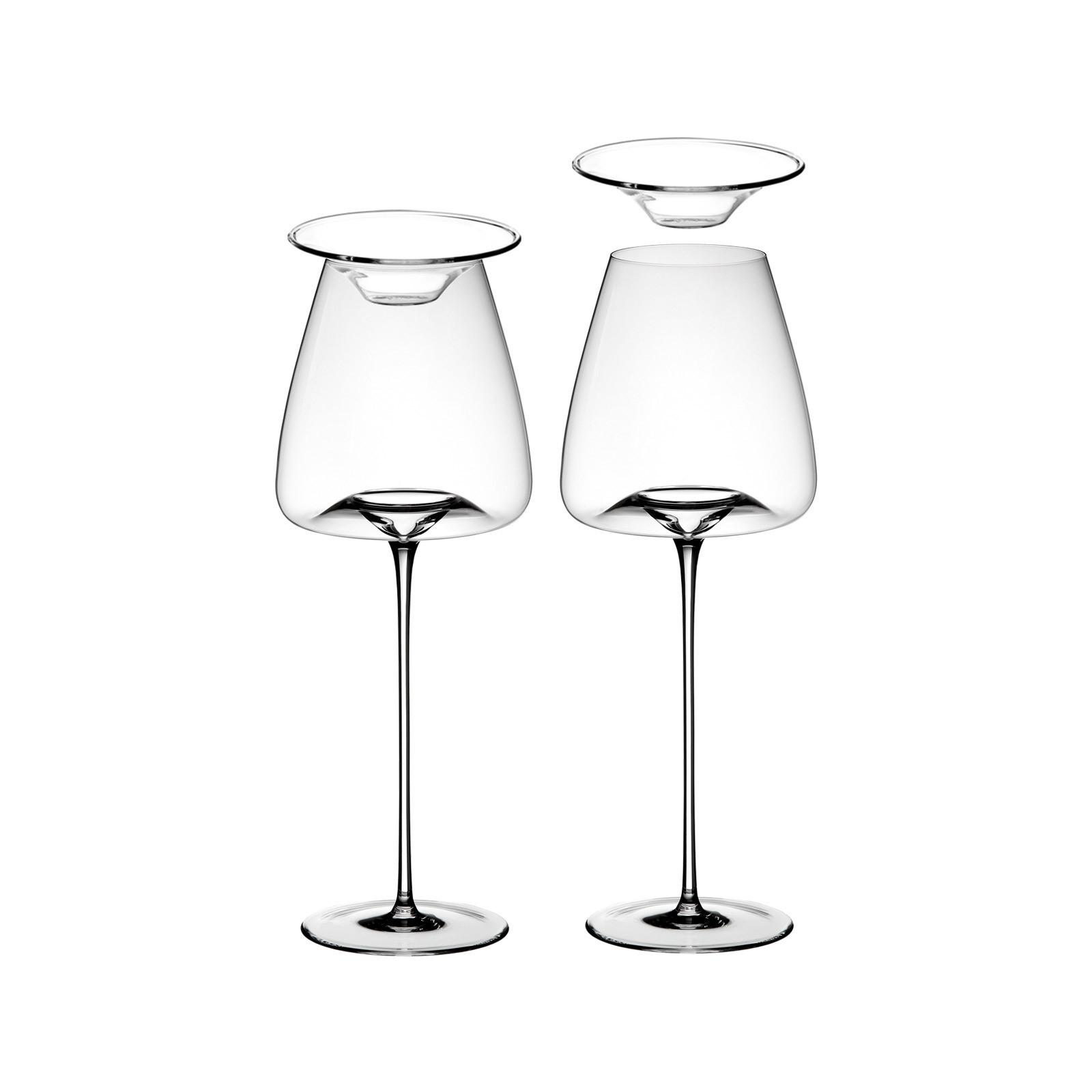 WEINGLÄSER + DECKEL Vision Intense transparent 640 ml 2er Set - Transparent, Glas (0.64L) - Zieher