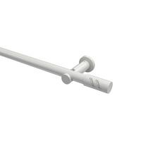 GARDINENSTANGE Platon Zoena 480 cm (geteilt in 3 x 160 cm), 1-läufig (ohne Ringe), 20 mm Ø Weiß - Weiß, Metall (480cm) - INTERDECO