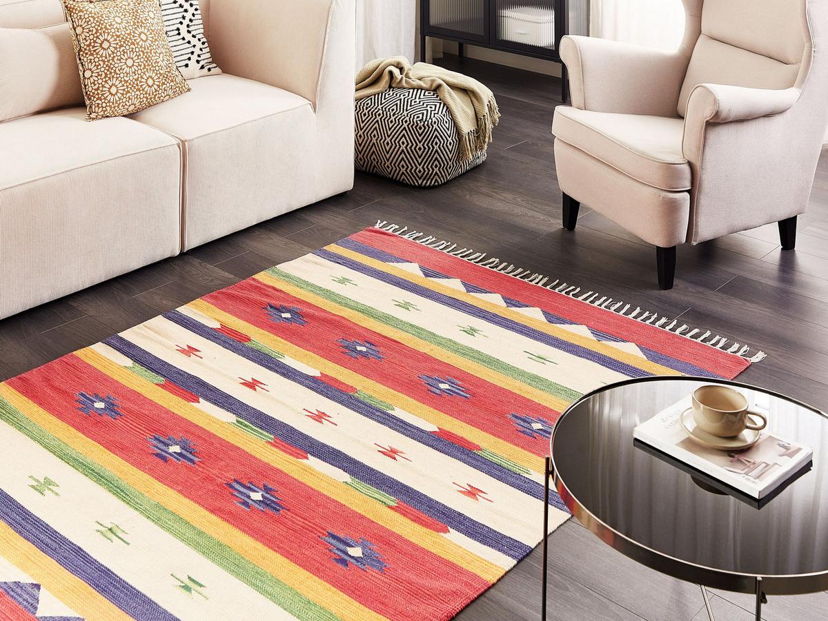 KELIM-TEPPICH Alapars 200/140 cm - Multicolor, Textil (140/200cm) - Beliani