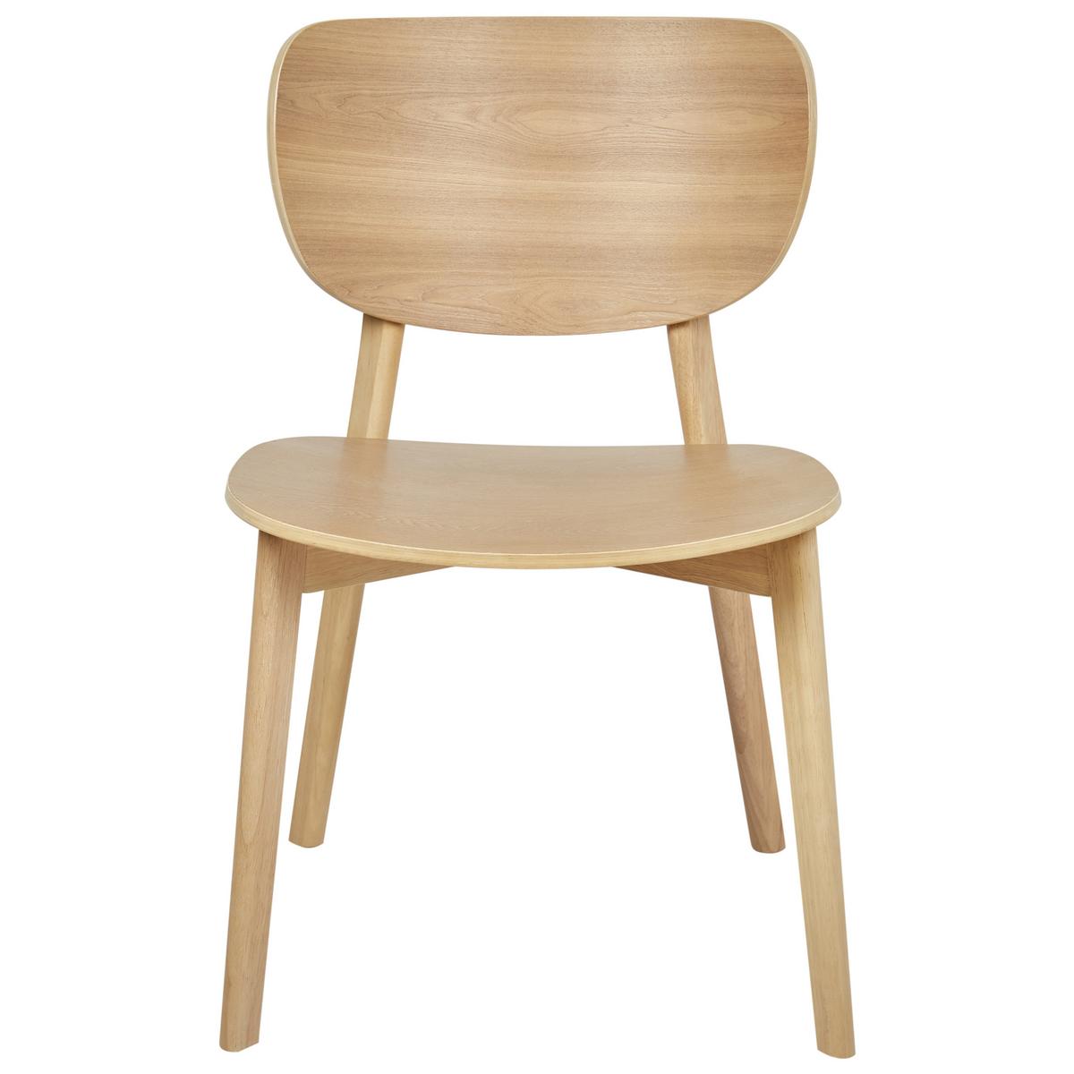 ESSZIMMERSTUHL 2er-Set Holz Hellbraun Overly - Hellbraun, Holz (49/80/47cm) - Beliani
