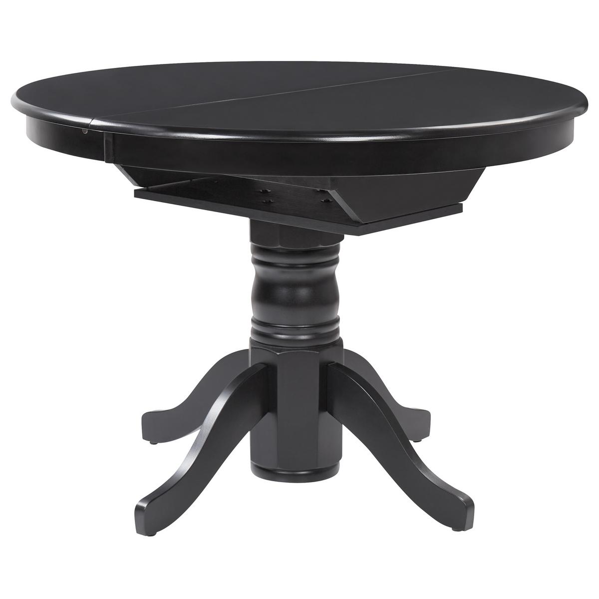 ESSTISCH ausziehbar Schwarz 106-150/106 cm Akron - Schwarz, Holzwerkstoff (106/106/74cm) - Beliani