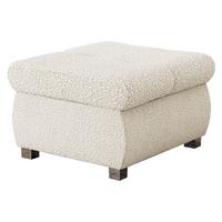POLSTERHOCKER Orkan Klein - Silberfarben/Creme, Holz/Textil (60/39/60cm) - MIRJAN24
