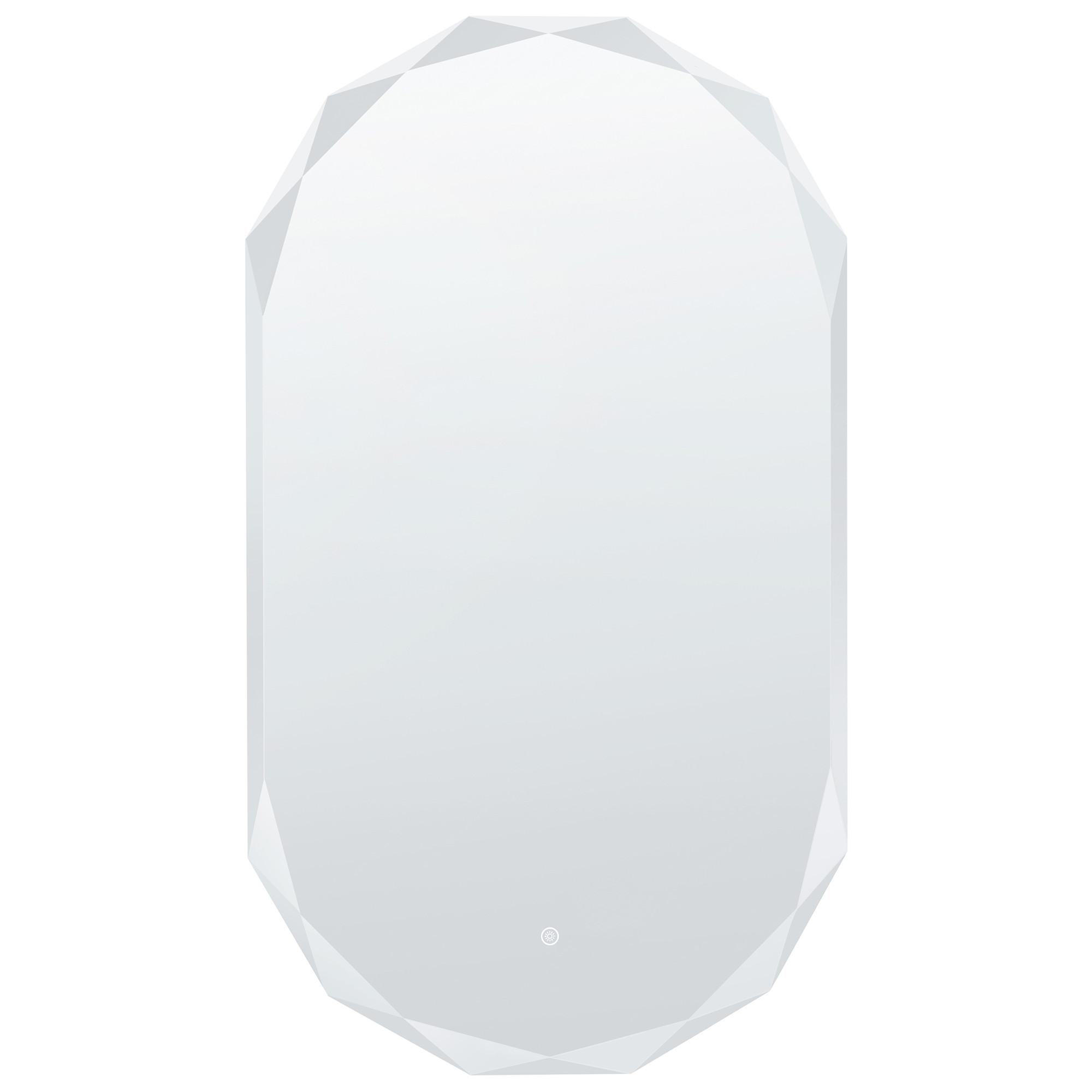 LED-BADEZIMMER-SPIEGEL 62/110 cm Weiß Anizy - Weiß, Glas (62/110/4cm) - Beliani